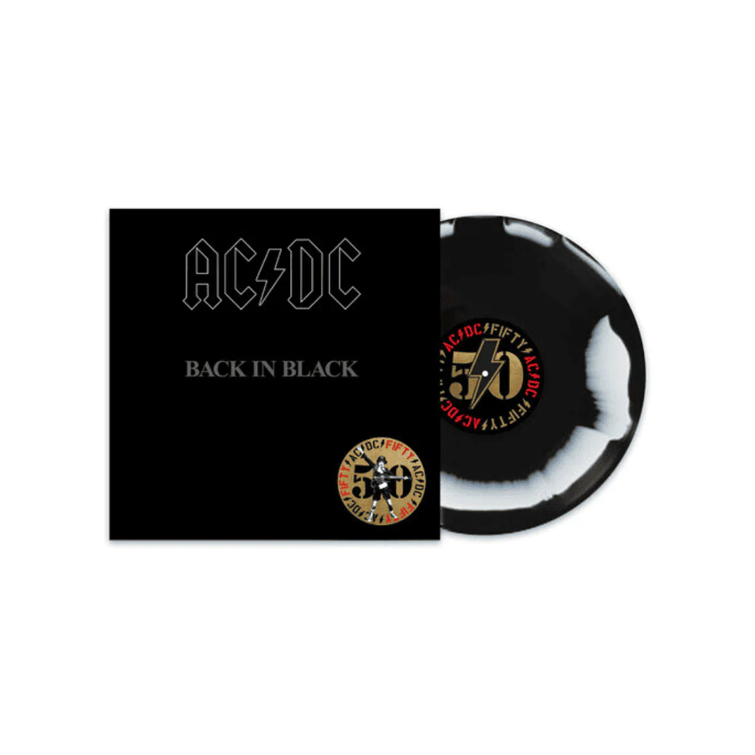 Back in Black LP(Exclusive Version) Edición 50ª Aniversario Vinilo color Blanco y Negro